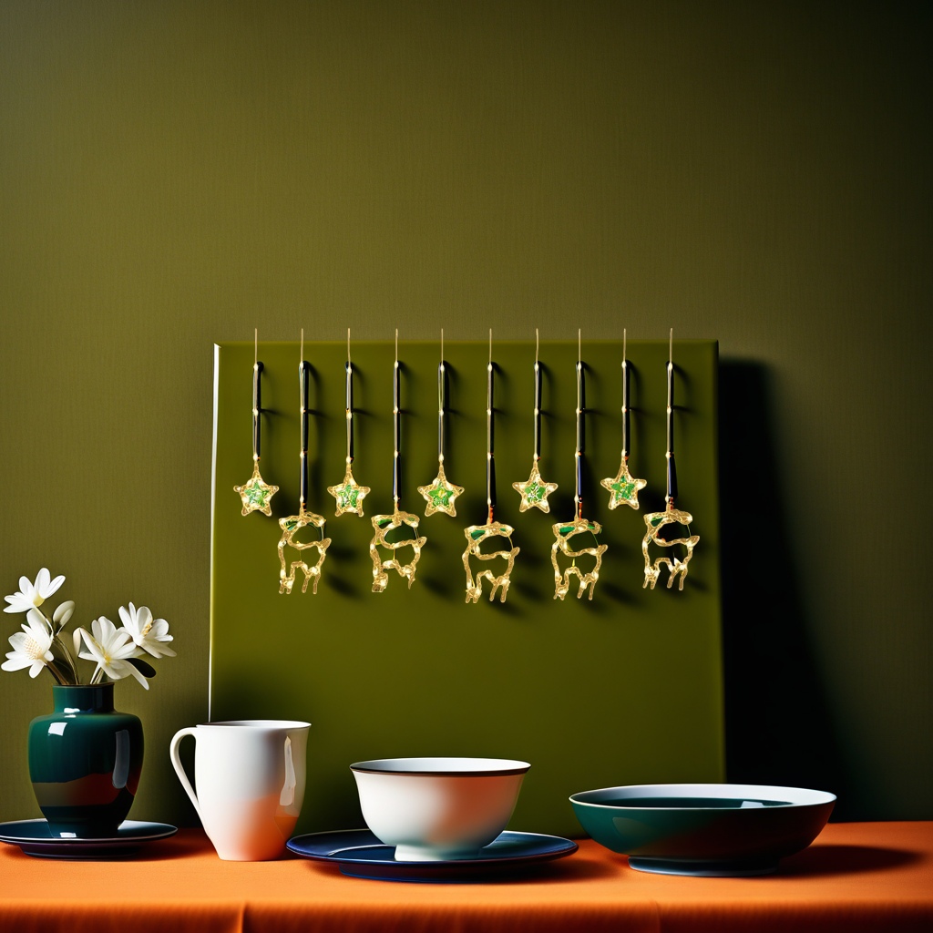 Warm yellow star-shaped deer string lights, decorative lights and festive atmosphere lights
