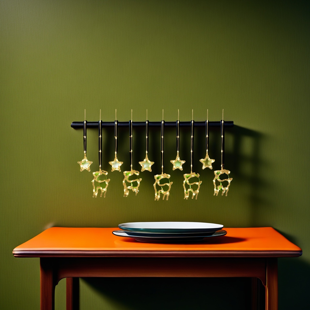 Warm yellow star-shaped deer string lights, decorative lights and festive atmosphere lights Specification image
