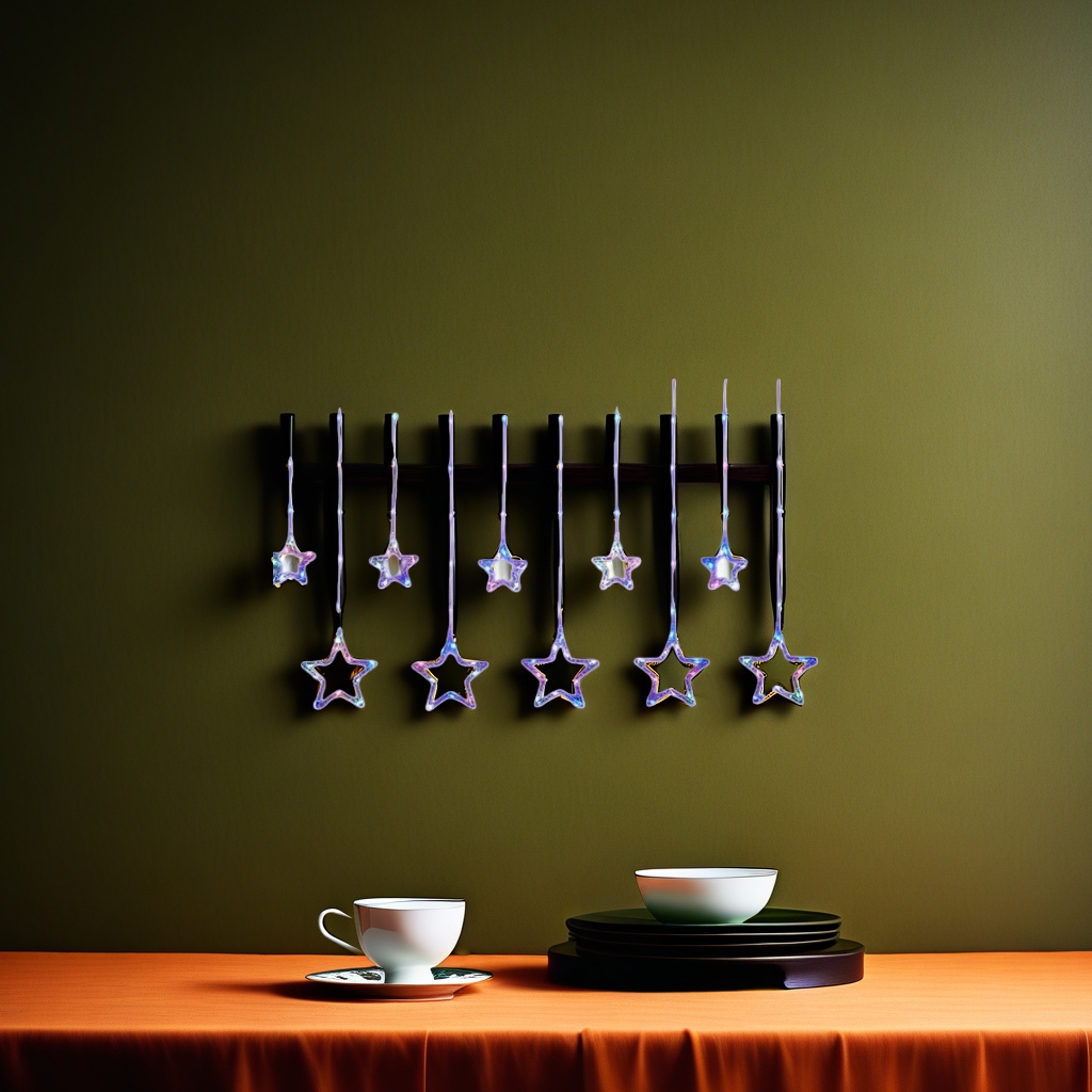 Colorful star-shaped light strings for night lights, atmosphere lights and indoor festival decorations Application Scenario