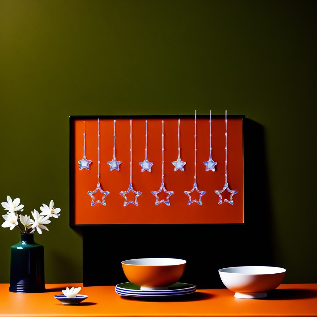 Colorful star-shaped light strings for night lights, atmosphere lights and indoor festival decorations