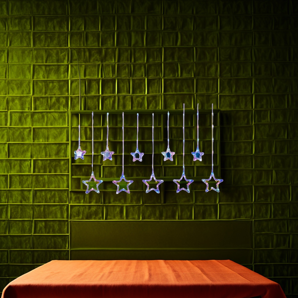 Colorful star-shaped light strings for night lights, atmosphere lights and indoor festival decorations Specification image