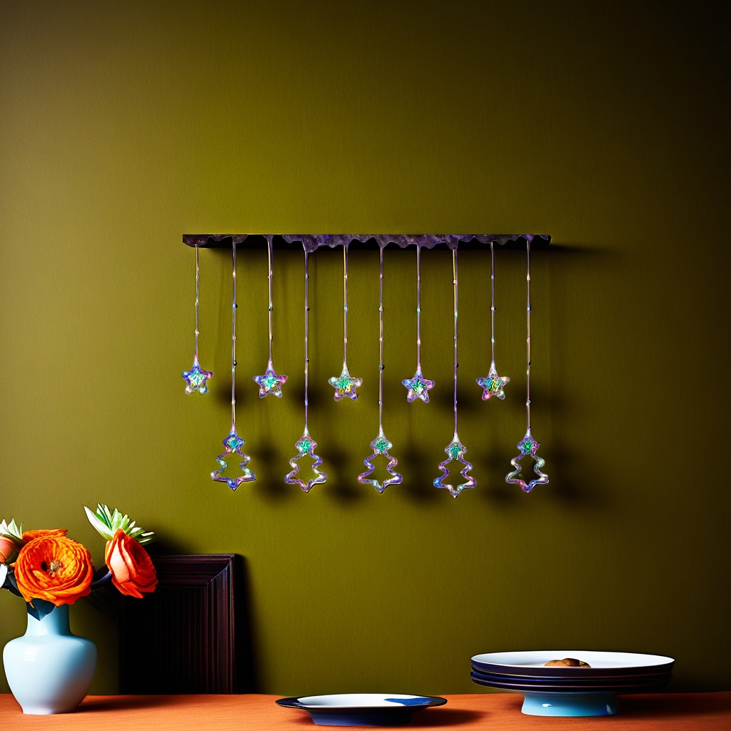 Colorful star-shaped Christmas tree-shaped light strings, festive decorative atmosphere lights, warm LED light strings Application Scenario