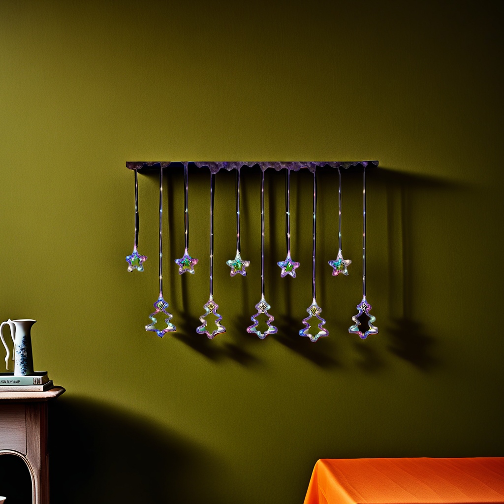 Colorful star-shaped Christmas tree-shaped light strings, festive decorative atmosphere lights, warm LED light strings
