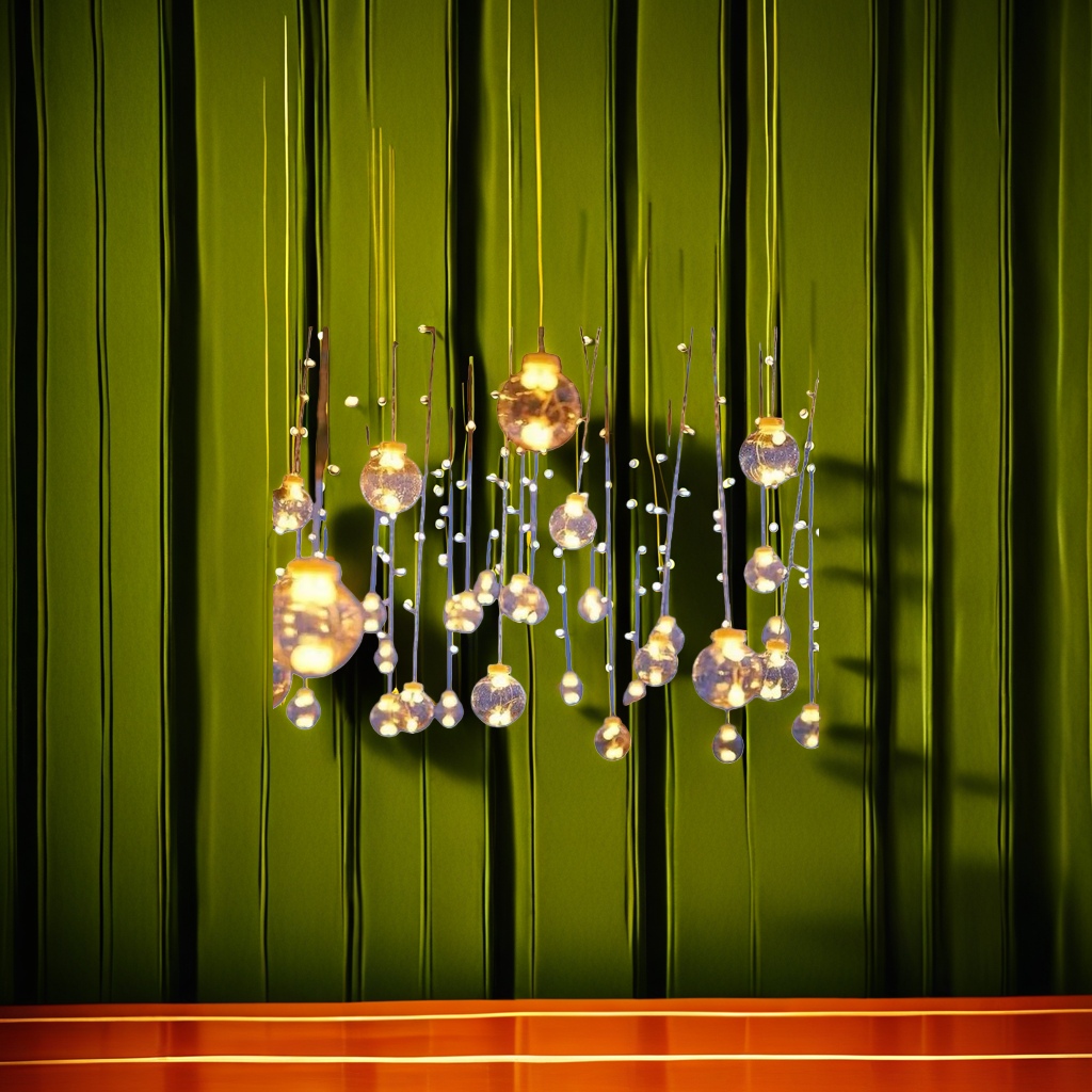 Warm yellow spherical string lights decorate the festive atmosphere with indoor and outdoor LED string lights Specification image