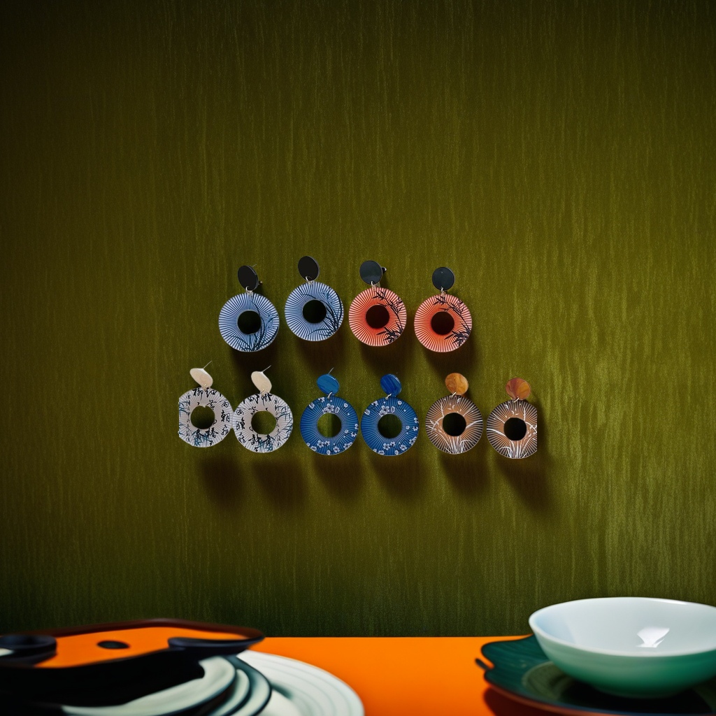 Colorful round earrings are fashionable, simple and versatile earrings for women's daily wear Application Scenario