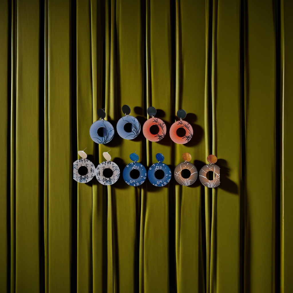 Colorful round earrings are fashionable, simple and versatile earrings for women's daily wear details Picture