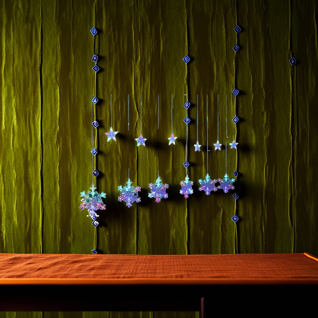 Colorful star snowflake light string LED warm light decorative lights, 5 meters, 20 lights controllable flashing, festive atmosphere details Picture