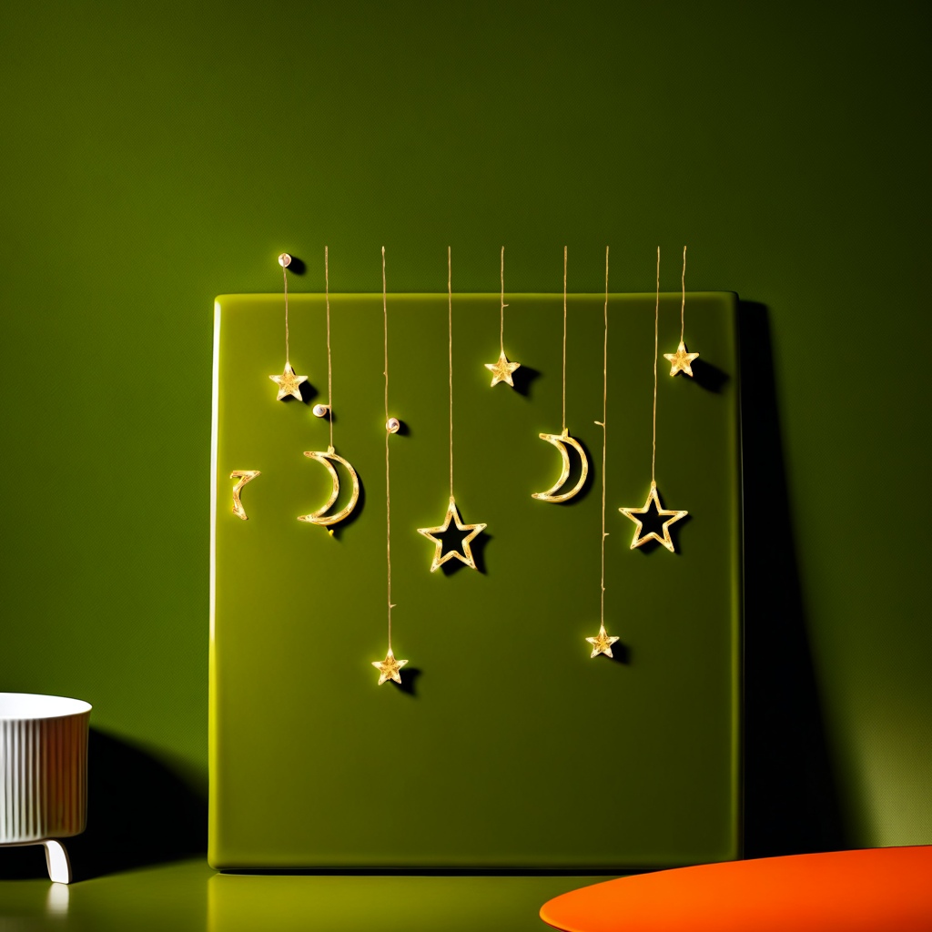 Warm yellow star and moon-shaped string lights for decorative atmosphere lighting, suitable for both indoor and outdoor use