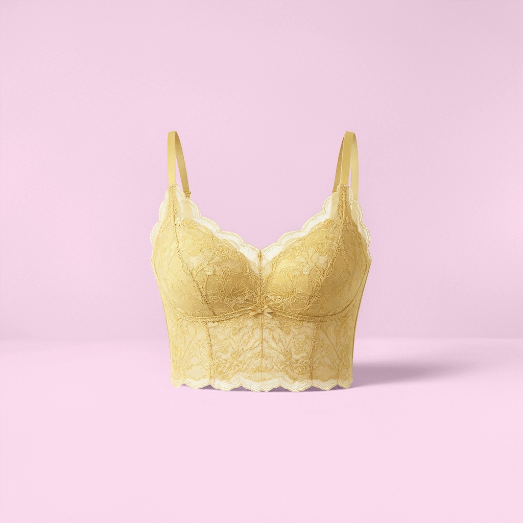 Lace bra, seamless, comfortable and breathable women's underwear, vest, beautiful back, lace vest with straps details Picture