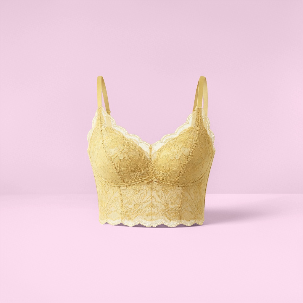 Lace bra, seamless, comfortable and breathable women's underwear, vest, beautiful back, lace vest with straps Specification image