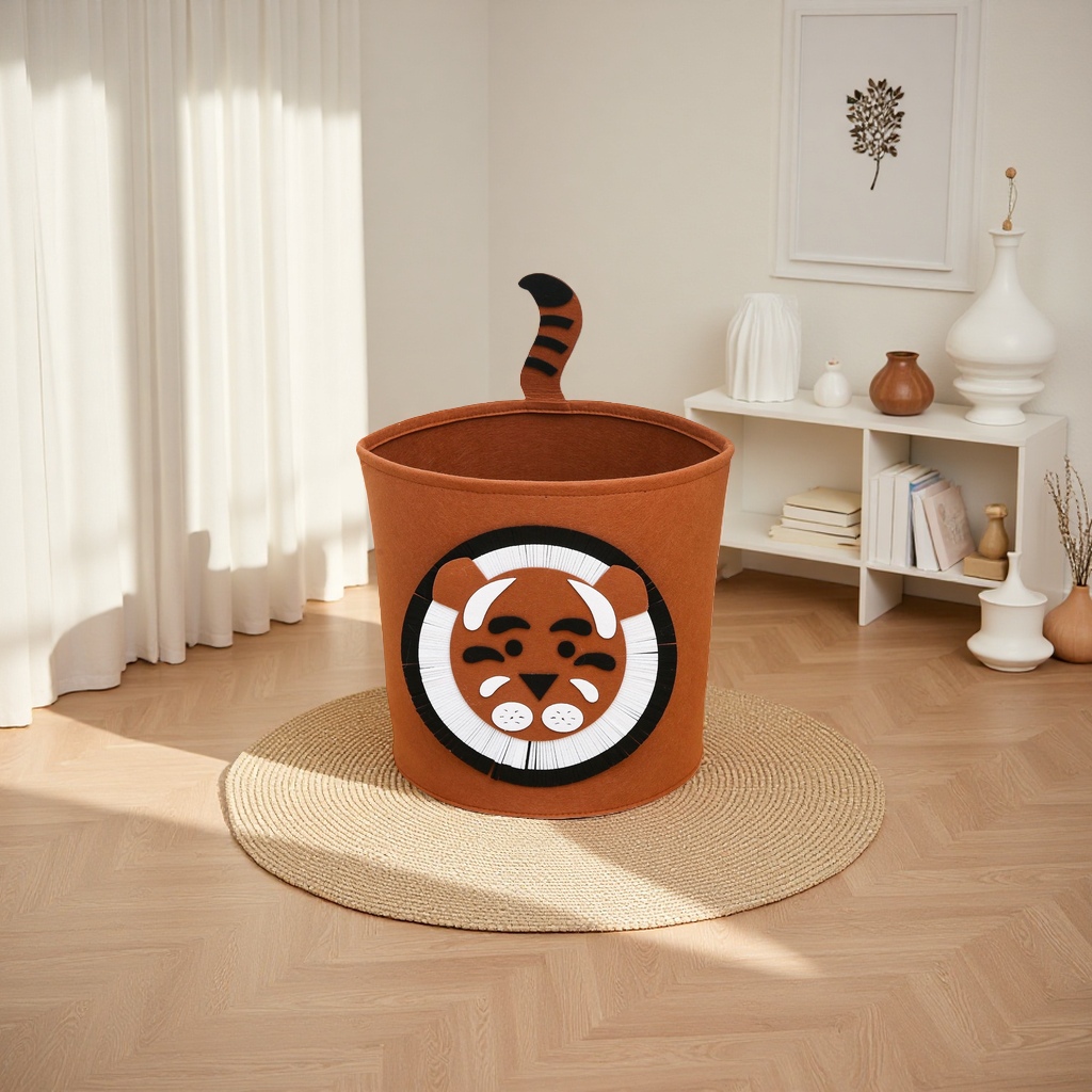 ويجمع رأس النمر البني براميل من أغطية غرف المعيشة المنزلية ذات سعة كبيرة لمقاومة الغبار Specification image