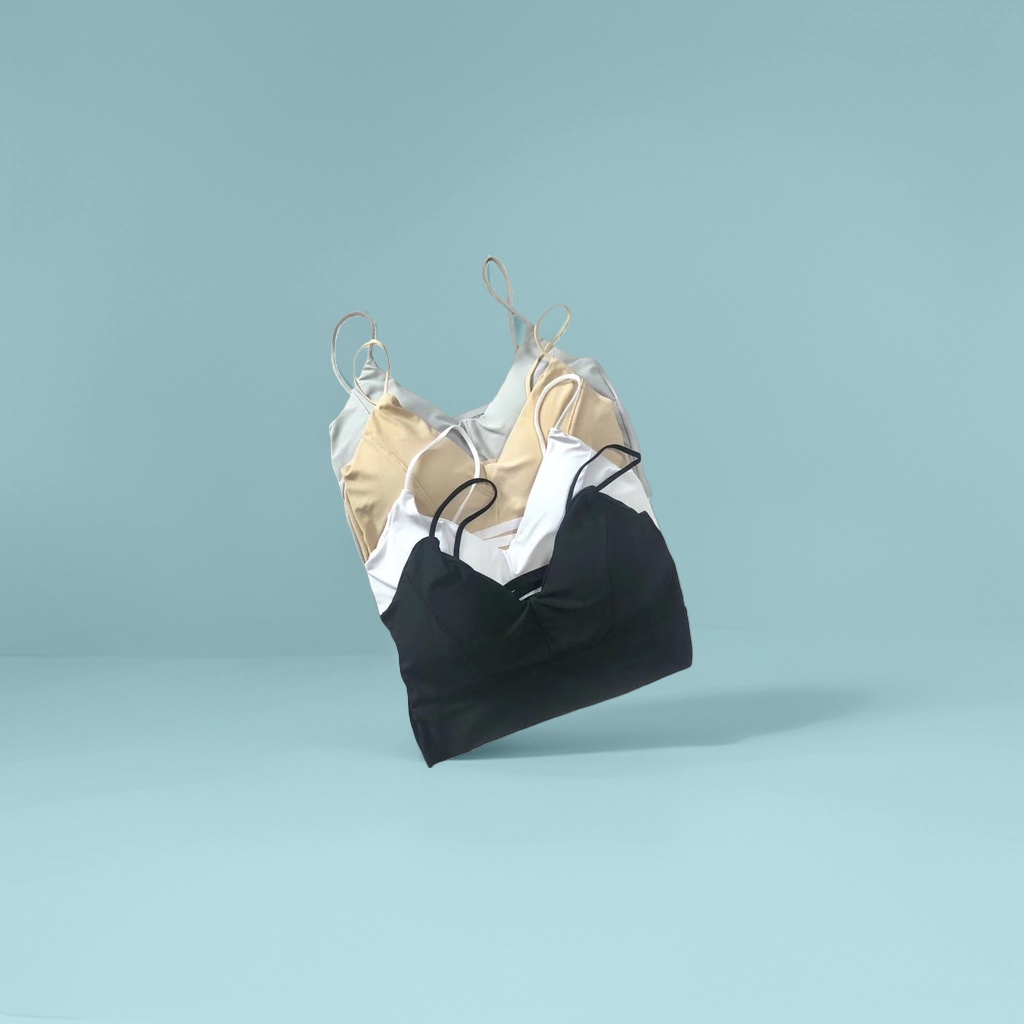 Black, beige, white and light gray are available in four colors: halter top and pure cotton slimming basic style Application Scenario