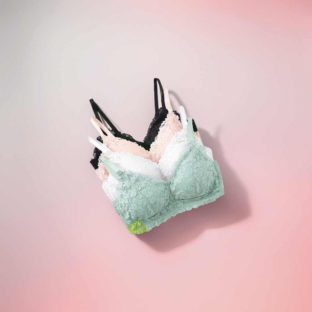 Colorful lace women's bra is a comfortable, breathable, and tight-fitting undergarment Specification image