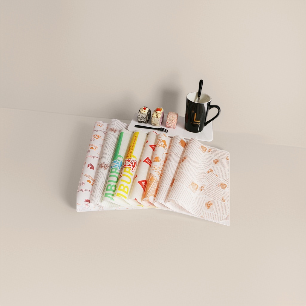 彩色印花烘焙纸 食品级防油耐高温烤盘垫纸 30cm×5m