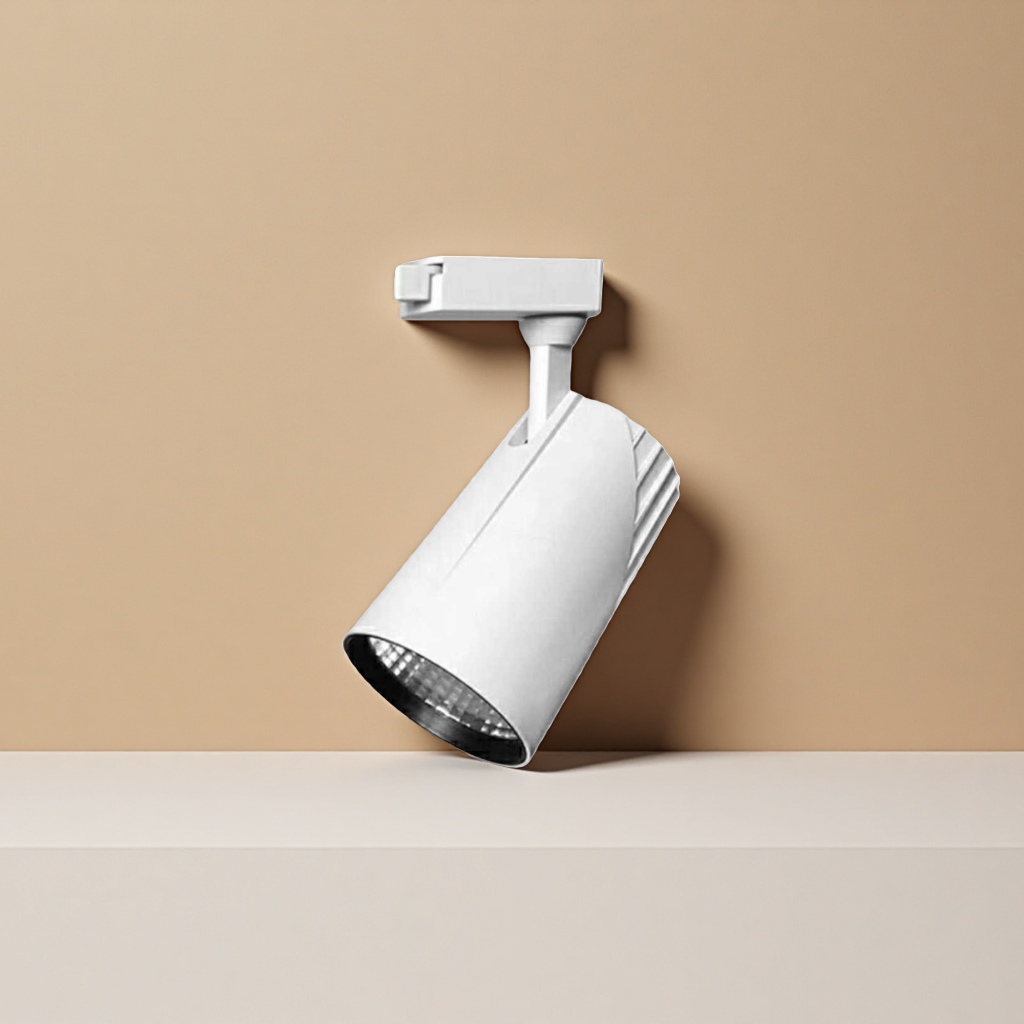 White track spotlights with 360-degree rotatable adjustable Angle LED recessed lighting fixtures details Picture