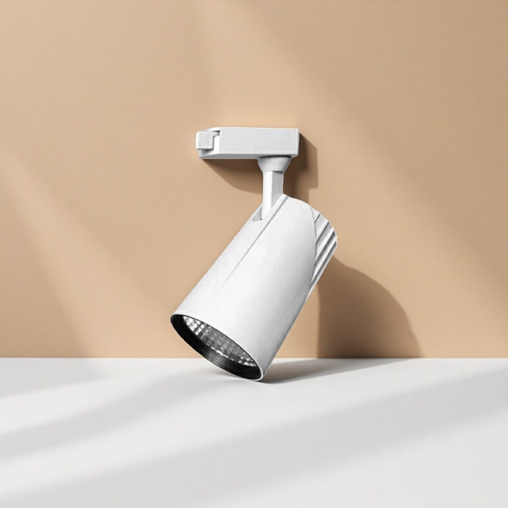 White track spotlights with 360-degree rotatable adjustable Angle LED recessed lighting fixtures
