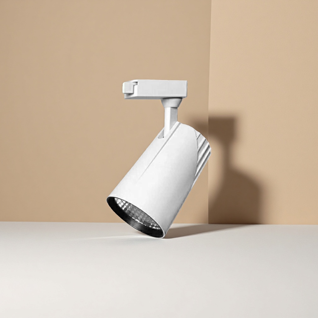 White track spotlights with 360-degree rotatable adjustable Angle LED recessed lighting fixtures Specification image