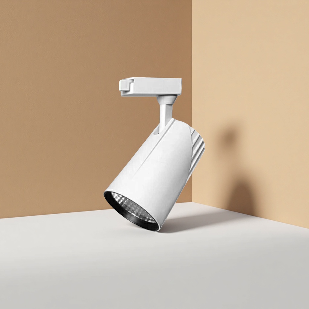 White track spotlights with 360-degree rotatable adjustable Angle LED recessed lighting fixtures Application Scenario