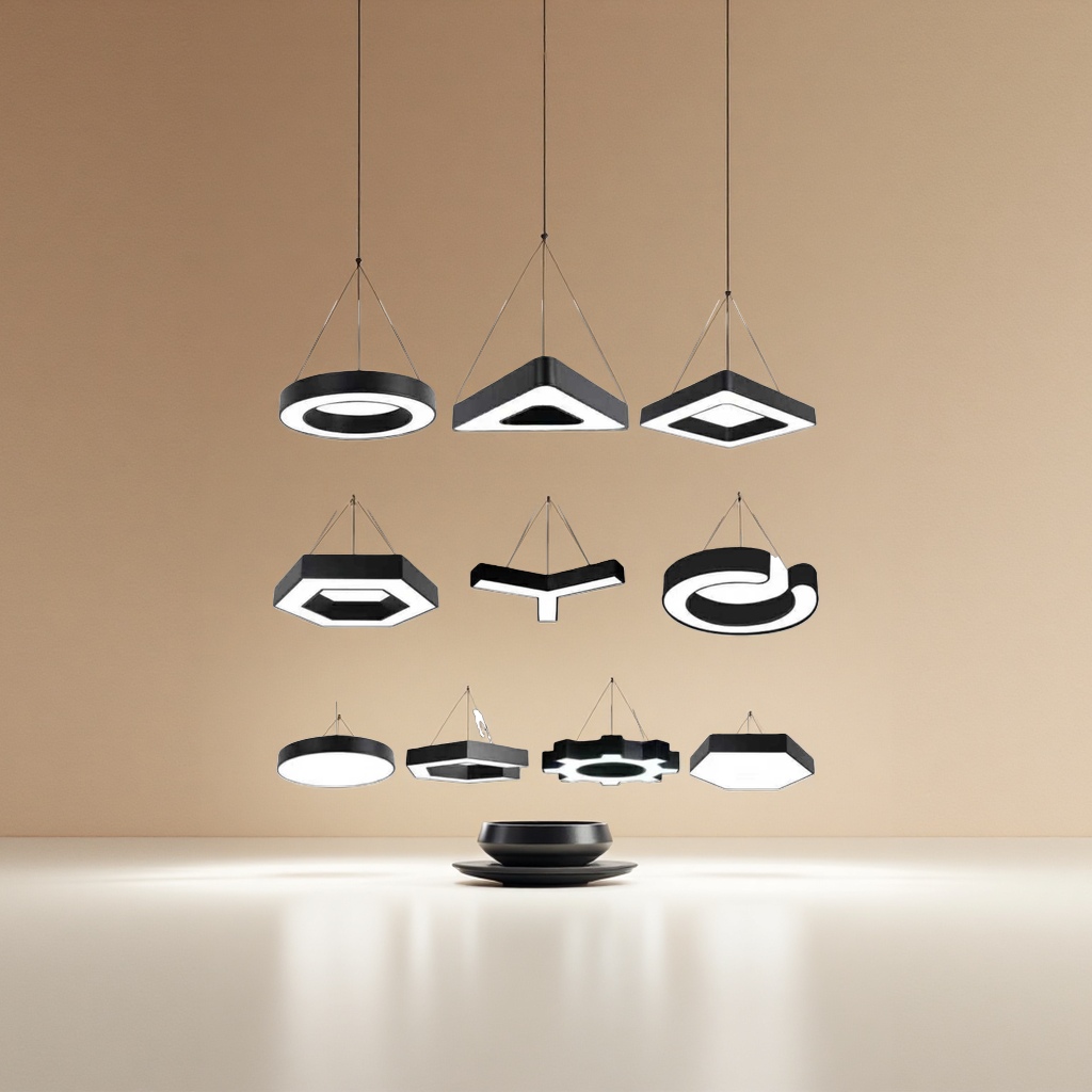 Black modern and simple pendant lamp, suitable for living room, bedroom and dining room, Nordic style ceiling lamp Application Scenario