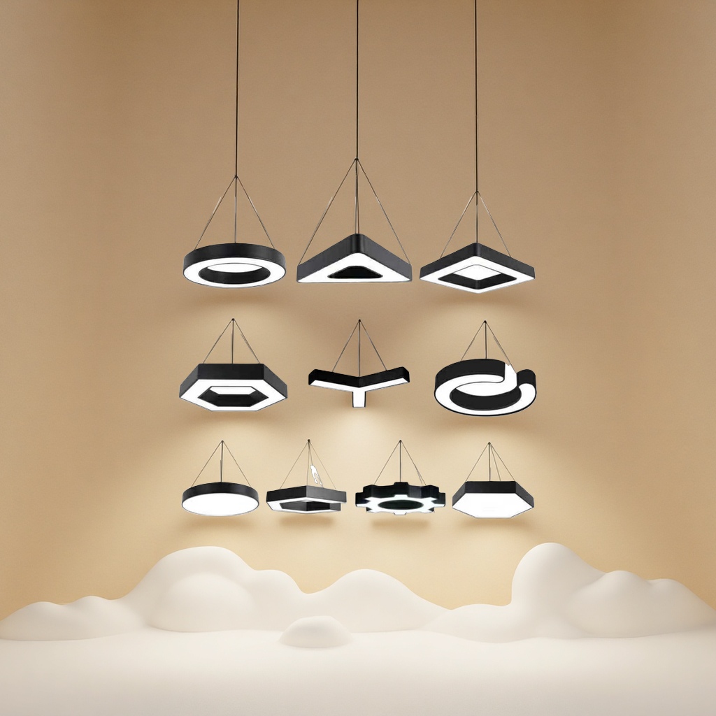 Black modern and simple pendant lamp, suitable for living room, bedroom and dining room, Nordic style ceiling lamp Specification image