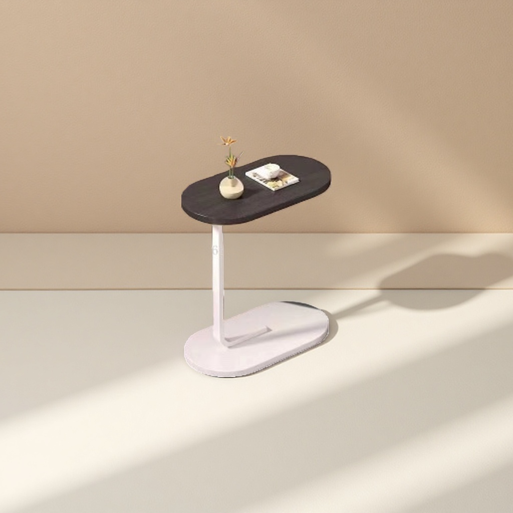 Oscuro oval sobremesa pequeña mesa auxiliar nórdico minimalista sala de estar dormitorio cama mesa de centro details Picture