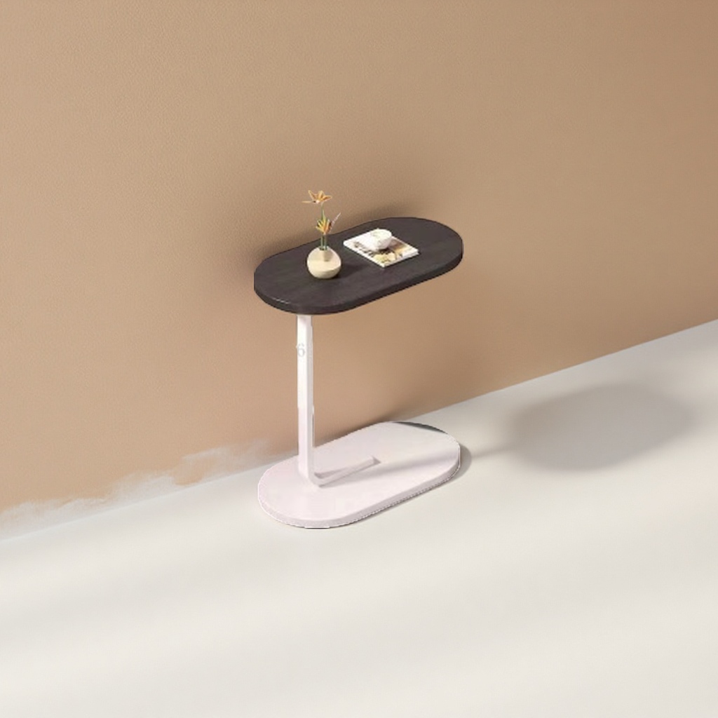 Oscuro oval sobremesa pequeña mesa auxiliar nórdico minimalista sala de estar dormitorio cama mesa de centro