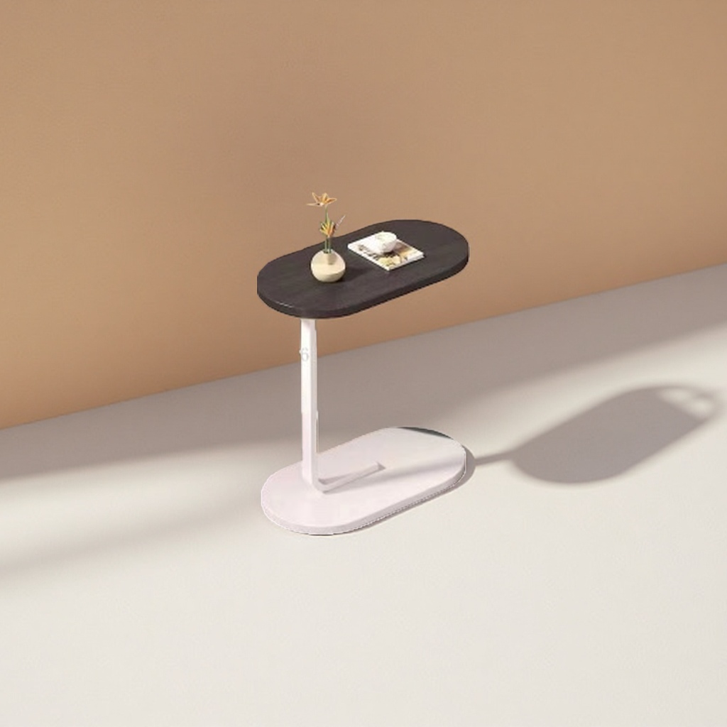Oscuro oval sobremesa pequeña mesa auxiliar nórdico minimalista sala de estar dormitorio cama mesa de centro Specification image