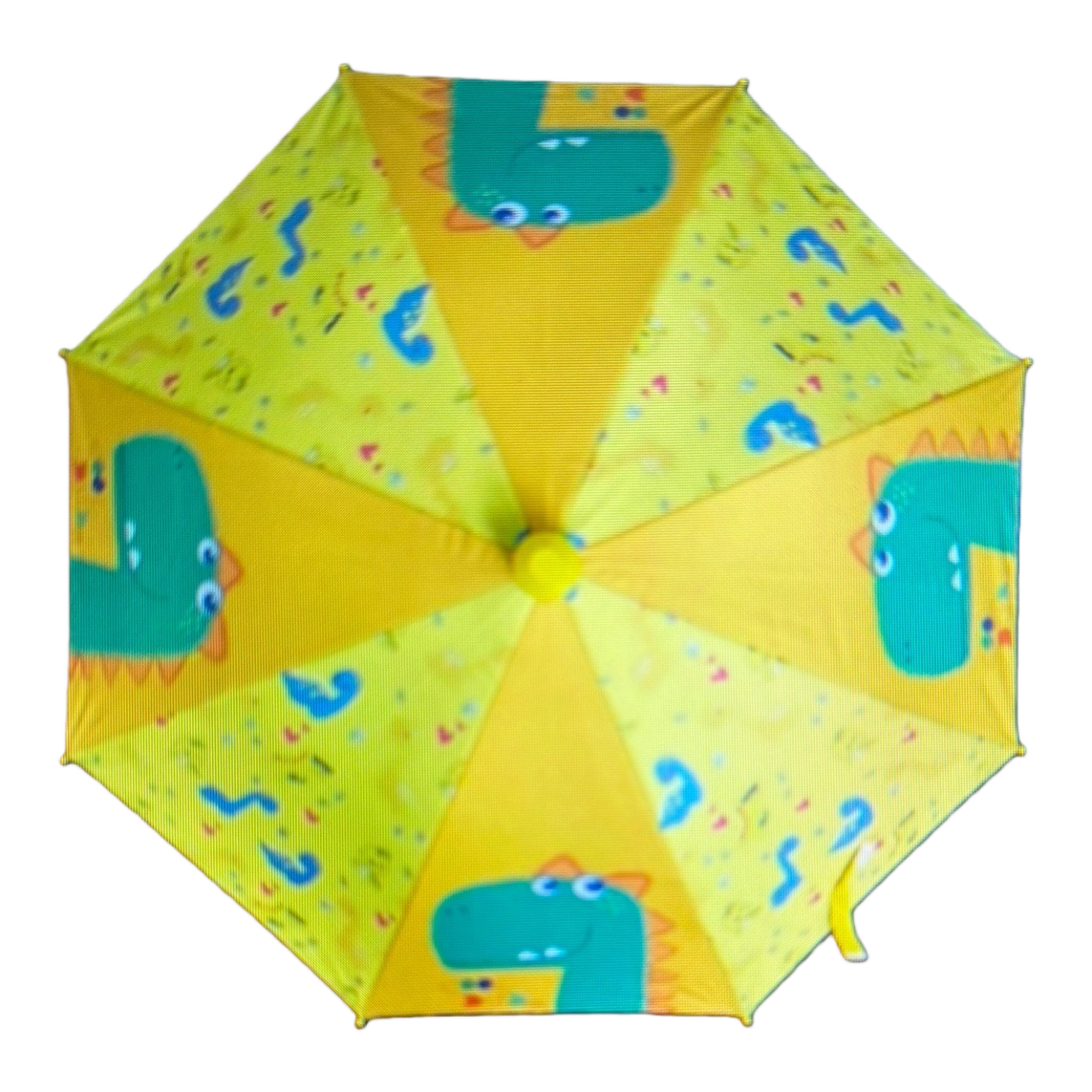 Yellow dinosaur-patterned children's all-weather umbrella, waterproof, sun-proof, lightweight and foldable Item Picture