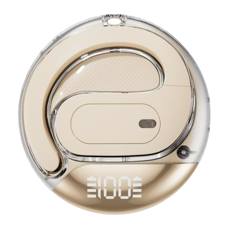 The beige circular electronic device supports Bluetooth wireless charging and intelligent control Item Picture