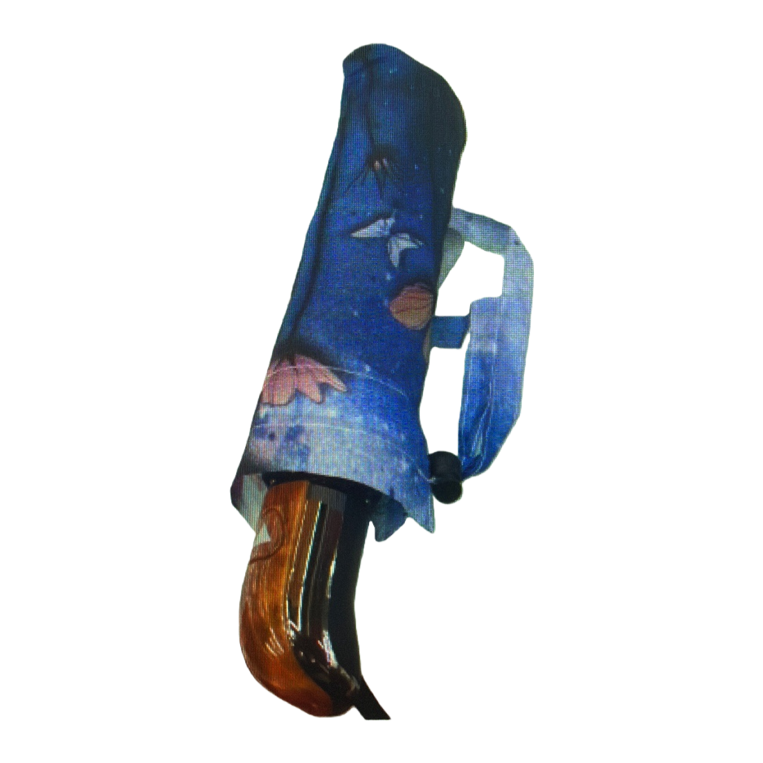 The blue starry sky patterned folding umbrella is waterproof, sun-proof, portable and suitable for both sunny and rainy days Item Picture