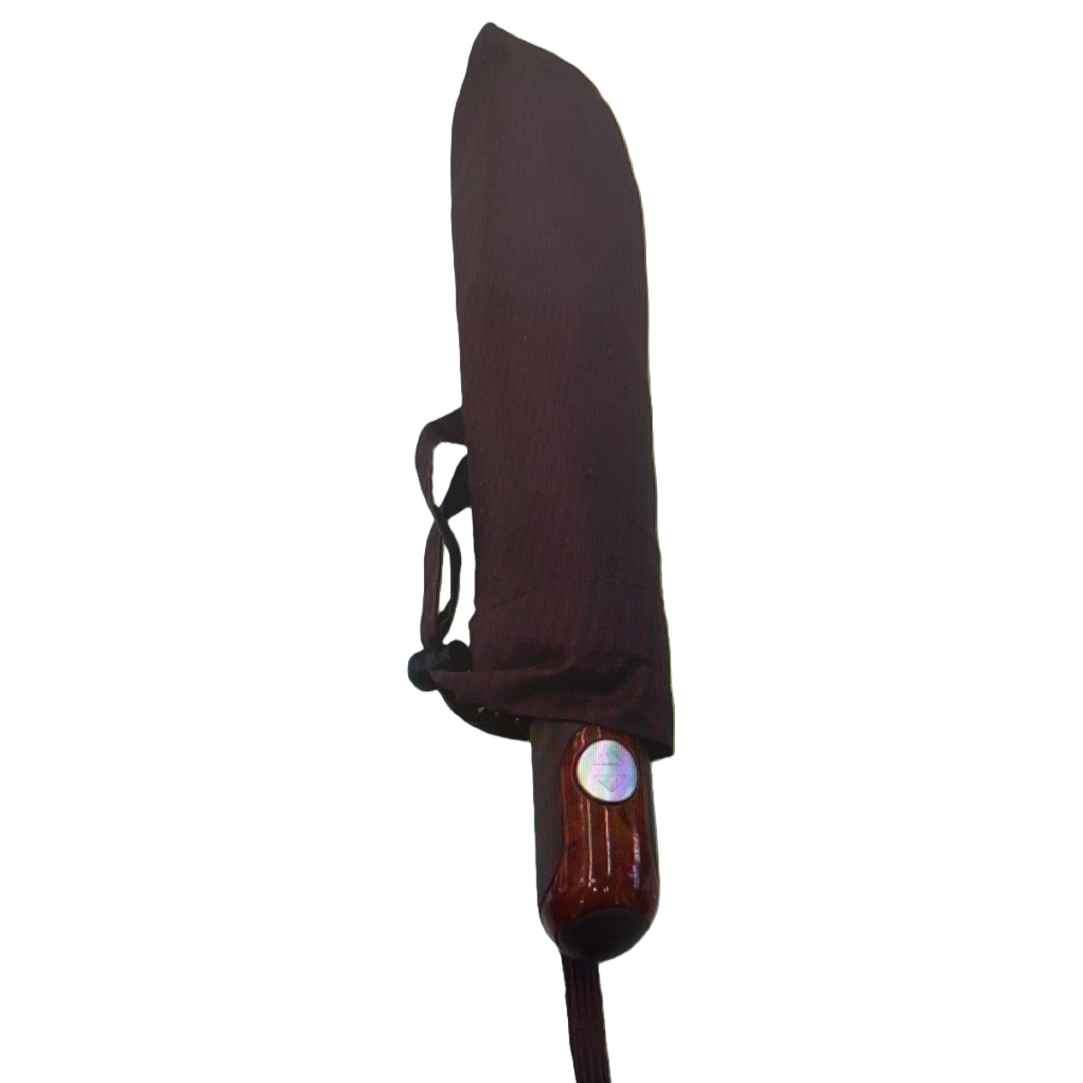 A waterproof and scratch-resistant portable storage case for dark brown folding umbrellas Item Picture