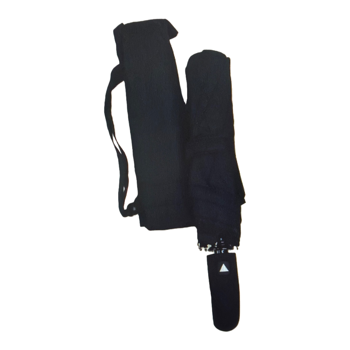The black all-weather folding umbrella comes with a dedicated umbrella cover for portable wind and sun protection Item Picture