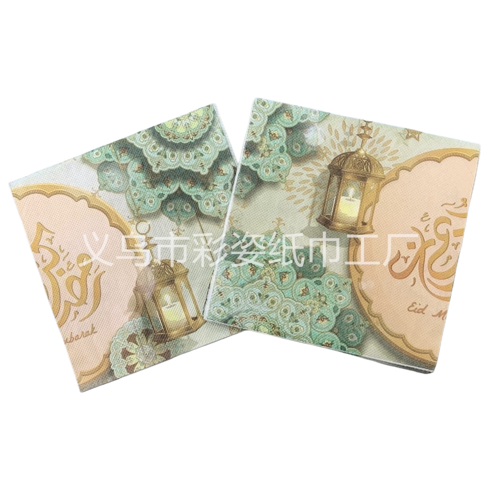 Muslim series napkins, tissues, foreign trade printed napkins, square towels, double-layer tissues, factory direct sales Item Picture