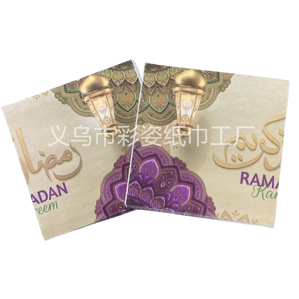Golden lantern Islamic-style napkins for decoration Item Picture