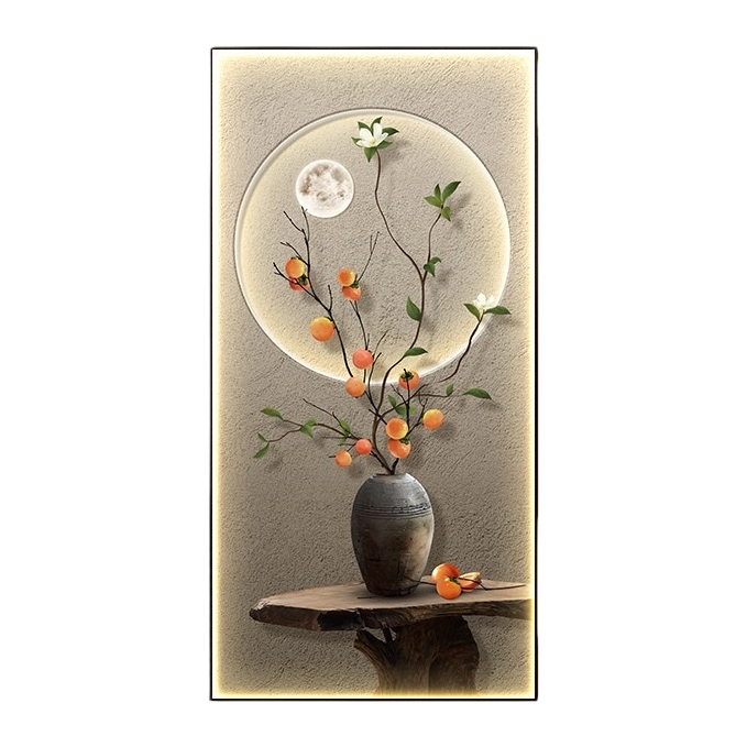 وتغطى زهور البرسيمون المضيئة في العلب والخضر Item Picture