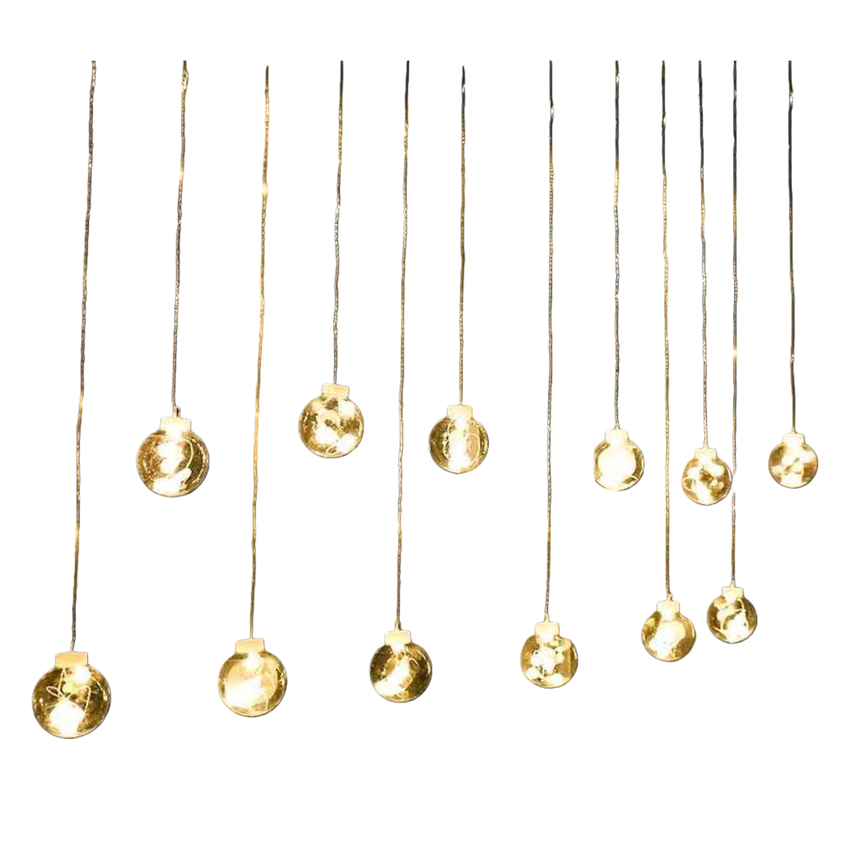 Warm yellow glass ball string lights for decorative lighting and indoor and outdoor ambient lighting Item Picture