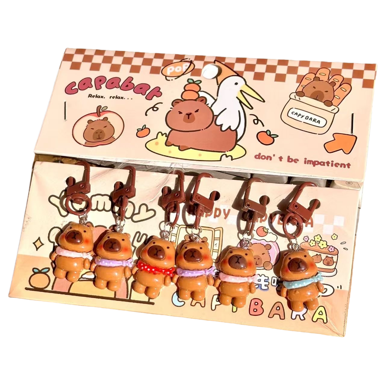 Cartoon card Pilbara plush keychain, cute pendant, and small portable items Item Picture
