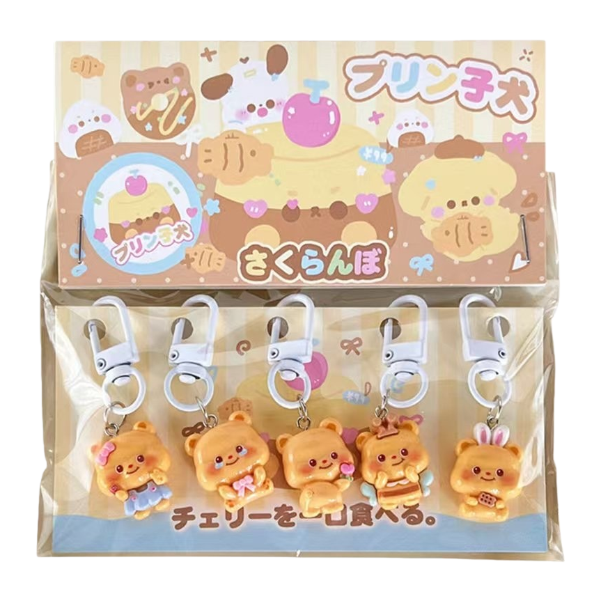 Cartoon bear keychain, colorful packaging bag, fashionable and cute pendant gift Item Picture