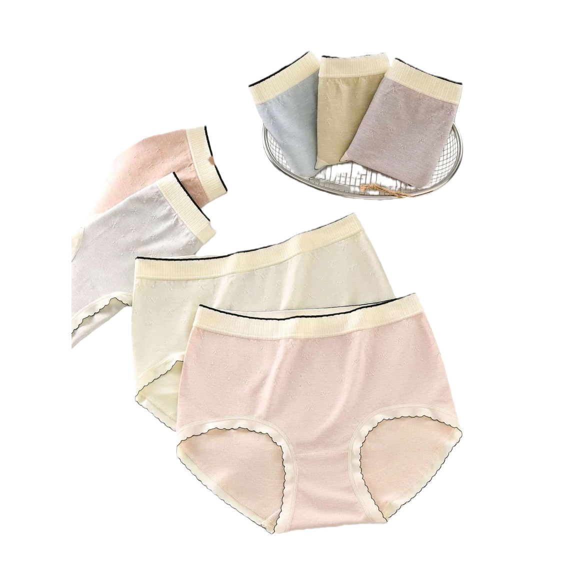 سروال وردي عالي الخصر سيدتي سروال هوائي Item Picture