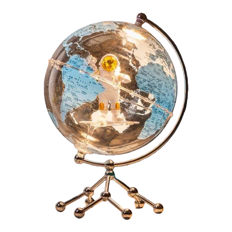 Transparent globe with astronaut model teaching demonstration teaching AIDS and popular science ornaments Item Picture