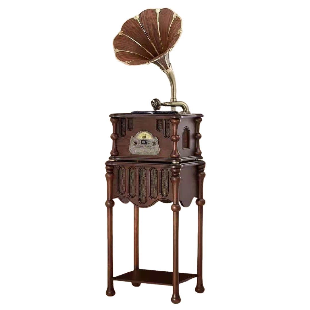 Retro wooden gramophone Bluetooth speaker decorative items for living room decoration, nostalgic audio equipment Item Picture