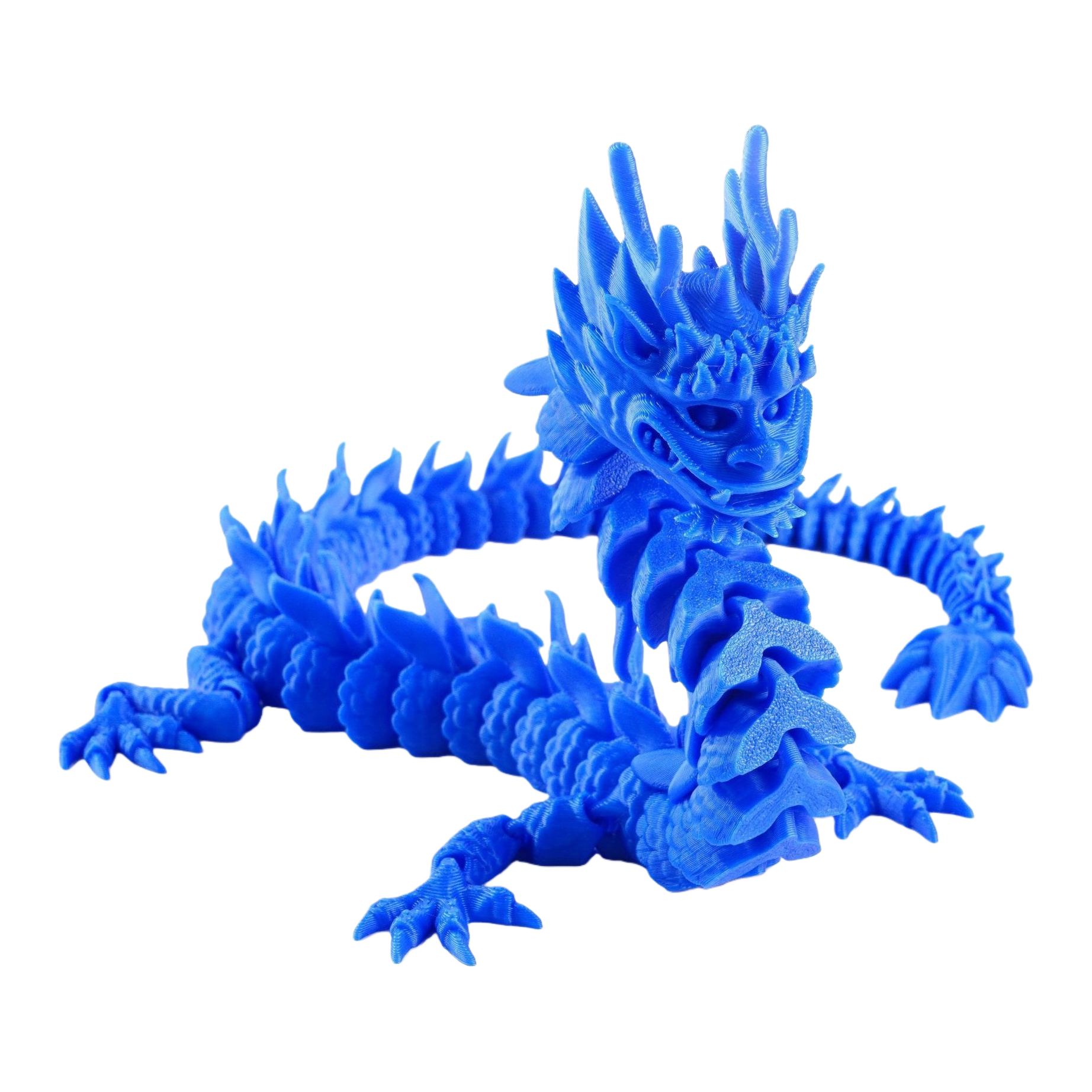 蓝色龙形3D打印模型摆件创意家居装饰工艺品 Item Picture
