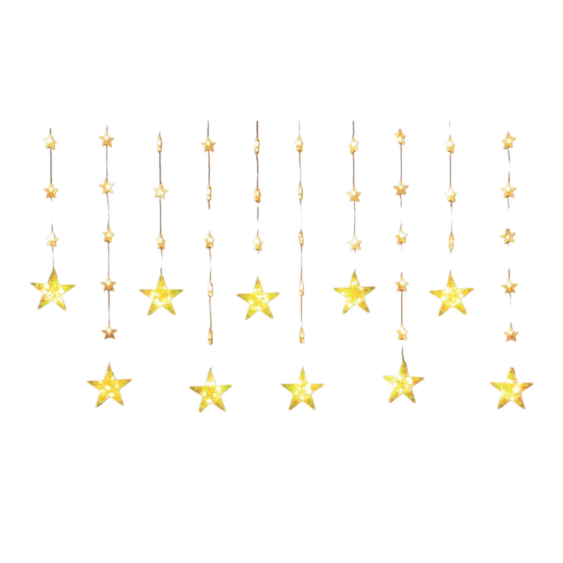 Golden star string LED warm light decorative string, 5 meters long, powered by 20 batteries Item Picture