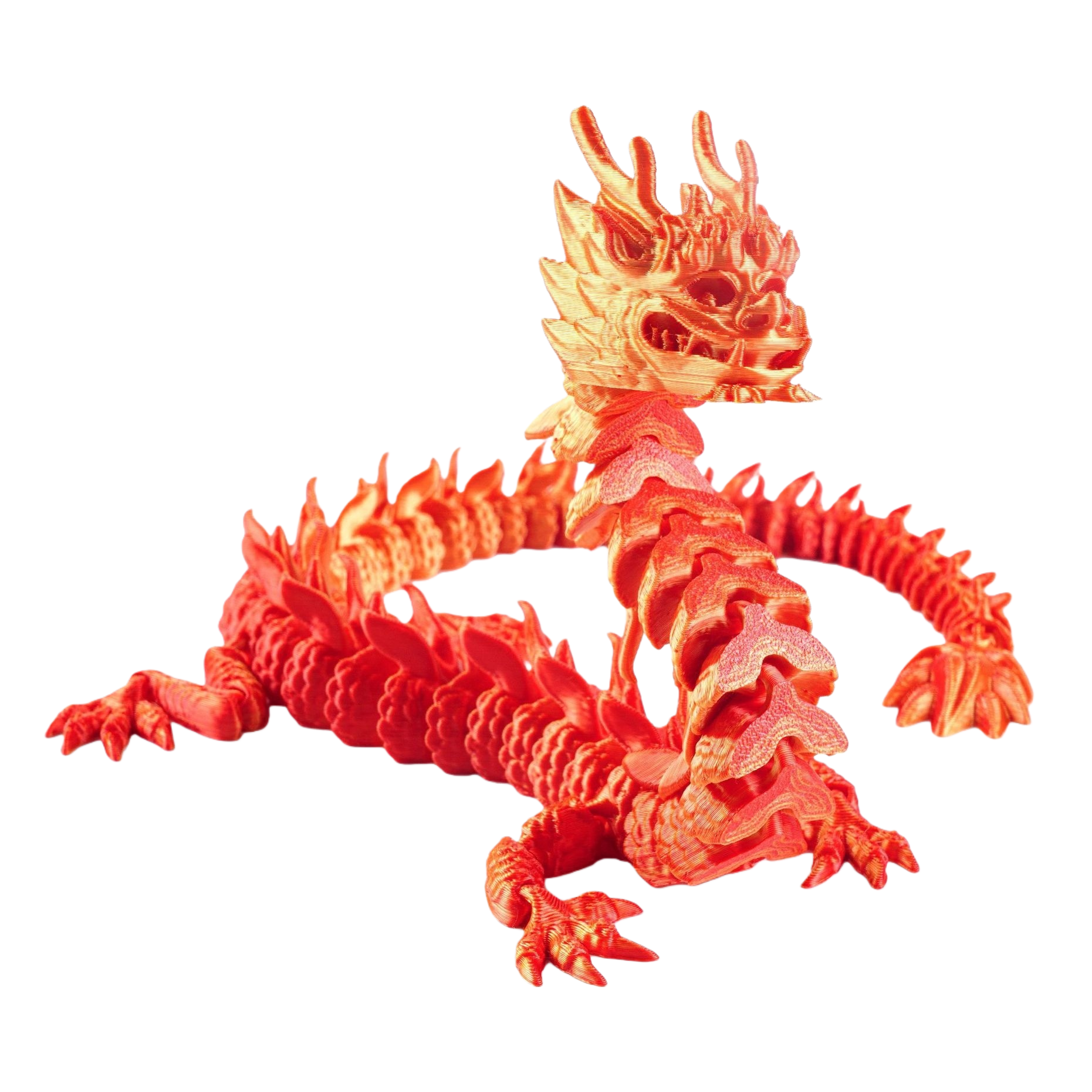 红色龙形3D打印模型摆件创意家居装饰工艺品 Item Picture