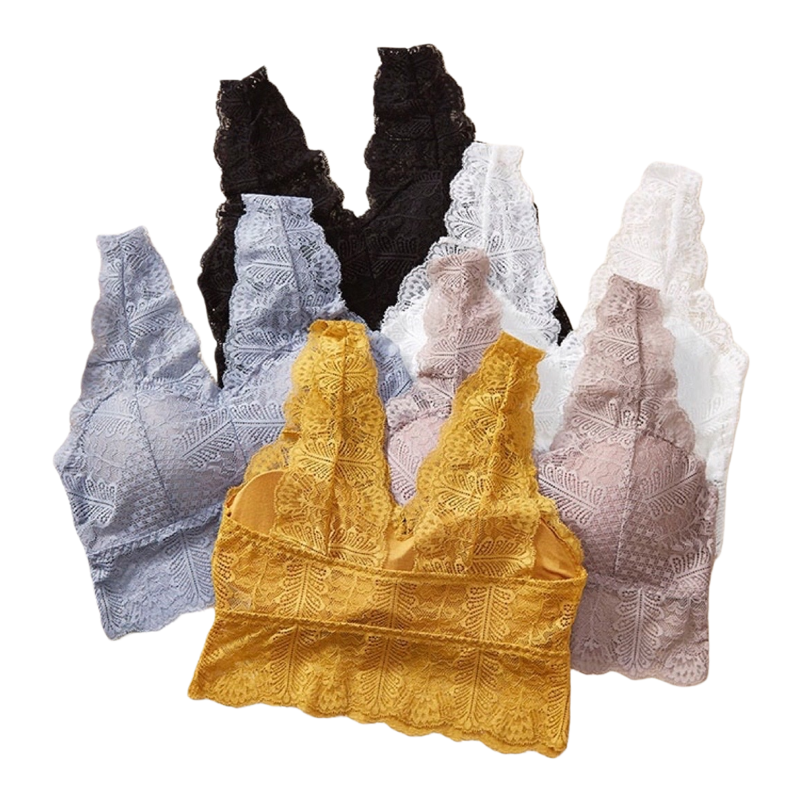 The colorful lace bra with lace edges converging and no steel rings is a comfortable and breathable women's underwear Item Picture