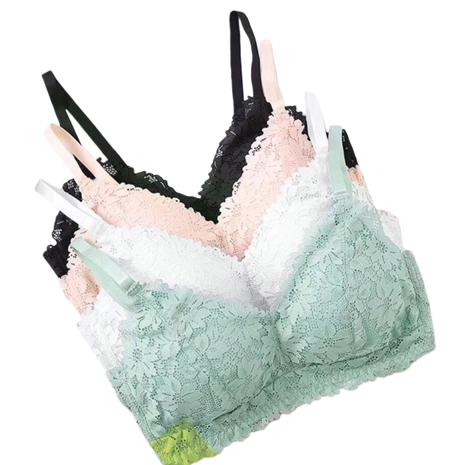 Colorful lace women's bra is a comfortable, breathable, and tight-fitting undergarment Item Picture