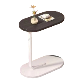 Oscuro oval sobremesa pequeña mesa auxiliar nórdico minimalista sala de estar dormitorio cama mesa de centro Item Picture