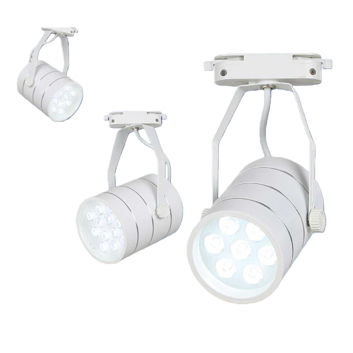 White track spotlights with an aluminum alloy housing, 12W dimming and color adjustment, for commercial living room lighting Item Picture