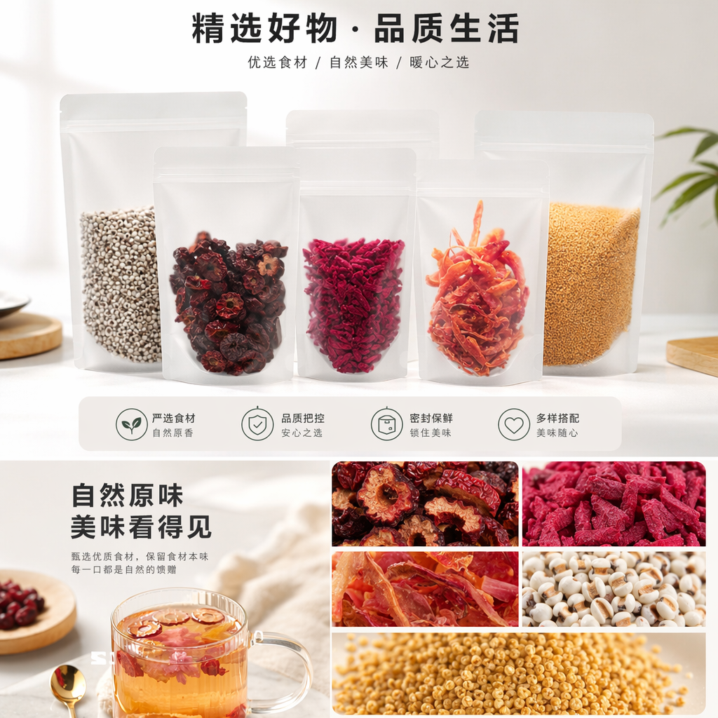 透明袋装干果中药材混合装养生零食家用便携详情1