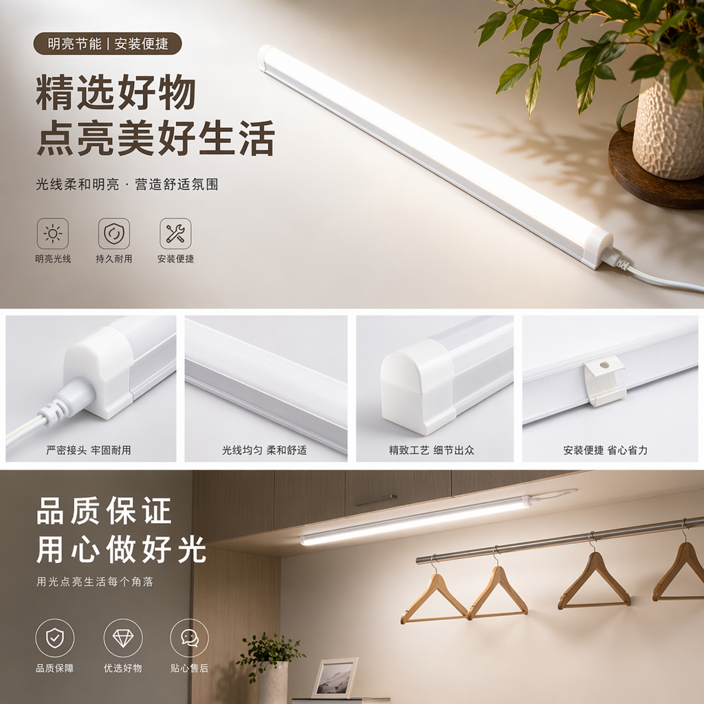 The white LED light strip is soft, waterproof and can be cut to 3 meters per roll for home decoration lighting pic 1